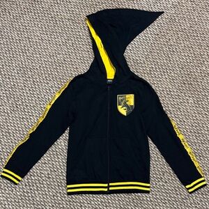 Warner Bros. Black Hoodie with Yellow Stripes